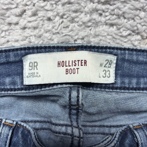Hollister Jeans Womens 29 Vintage Y2K Boot Cut Low Rise Dark Wash Stretch Preppy - Picture 2 of 4